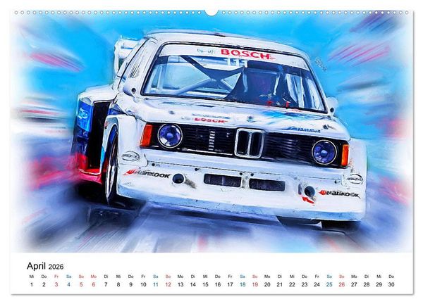 Produktbild: Tourenwagen von gestern (Wandkalender 2026 DIN A2 quer), CALVENDO Monatskalender
