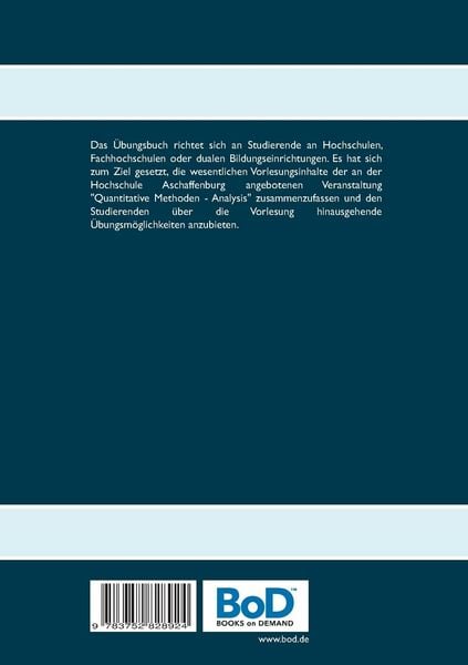 Produktbild: Quantitative Methoden - Arbeitsbuch