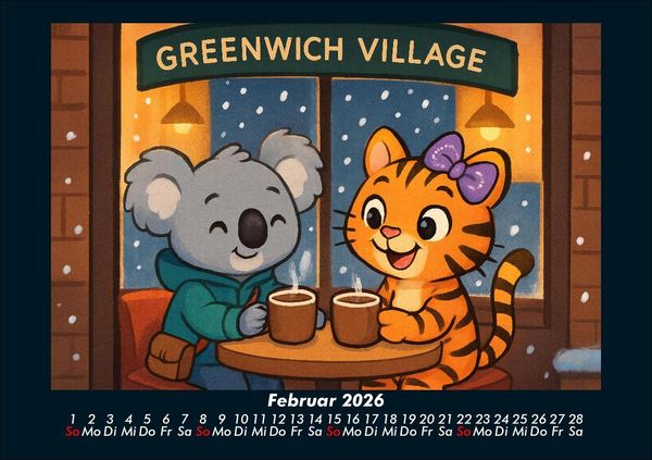Produktbild: Kiki & Tina - Ein Jahr in New York 2026 Fotokalender DIN A5