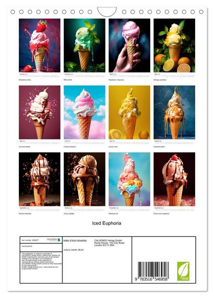 Produktbild: Iced Euphoria (Wall Calendar 2026 DIN A4 portrait), CALVENDO 12 Month Wall Calendar