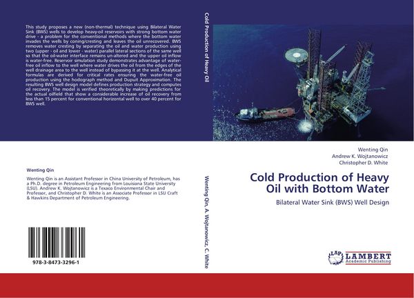 Produktbild: Cold Production of Heavy Oil with Bottom Water