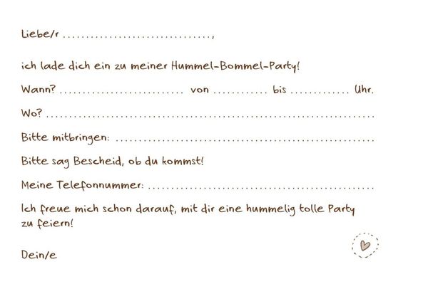 Produktbild: Die kleine Hummel Bommel &ndash; Einladungskarten