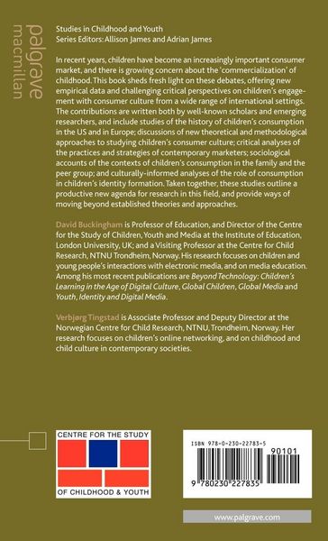 Produktbild: Childhood and Consumer Culture