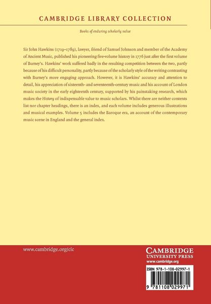 Produktbild: A General History of the Science and Practice of Music - Volume 5