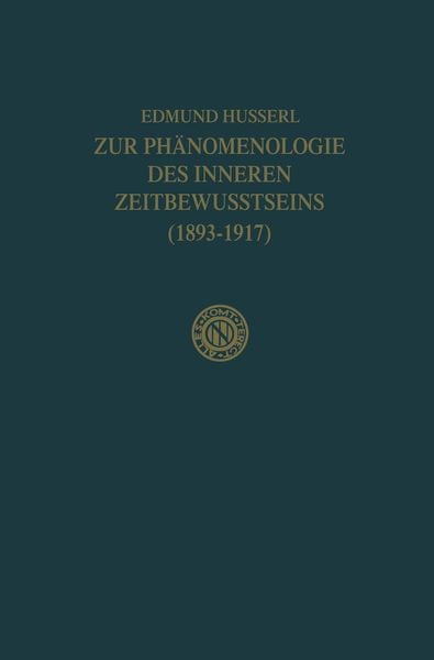 Produktbild: Zur Ph&auml;nomenologie des Inneren Zeitbewusstseins (1893&ndash;1917)