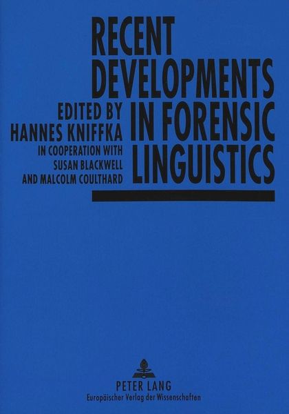Produktbild: Recent Developments in Forensic Linguistics
