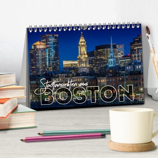 Produktbild: Stadtansichten aus Boston (Tischkalender 2026 DIN A5 quer), CALVENDO Monatskalender