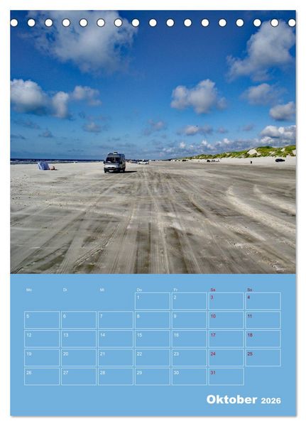 Produktbild: Nordseereise &ndash; J&uuml;tland in D&auml;nemark &ndash; Von Blavand bis Henne Strand (Tischkalender 2026 DIN A5 hoch), CALVENDO Monatskalender