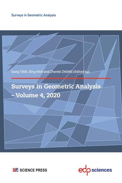 Produktbild: Surveys in Geometric Analysis - Volume 4, 2020