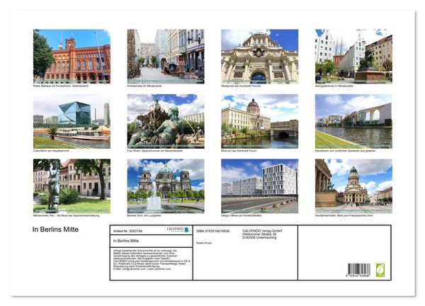 Produktbild: In Berlins Mitte (Wandkalender 2026 DIN A2 quer), CALVENDO Monatskalender