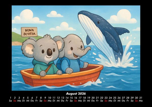 Produktbild: Kiki & Raffi - Reise durch Kanada 2026 Fotokalender DIN A3