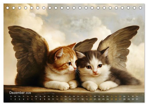 Produktbild: Katzenkunstwerke (Tischkalender 2026 DIN A5 quer), CALVENDO Monatskalender