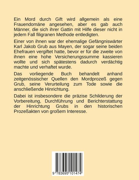 Produktbild: Der Giftm&ouml;rder Karl Jakob Grub aus Mayen