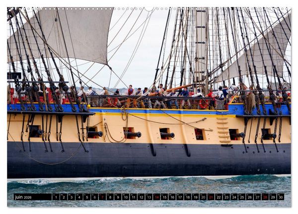 Produktbild: L'Hermione &agrave; Saint-Malo (Calendrier mural 2026 DIN A2 vertical) calendrier de bureau