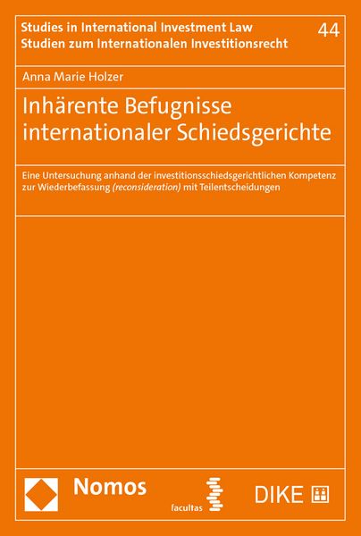 Produktbild: Inh&auml;rente Befugnisse internationaler Schiedsgerichte