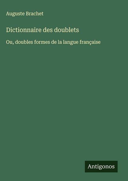 Produktbild: Dictionnaire des doublets