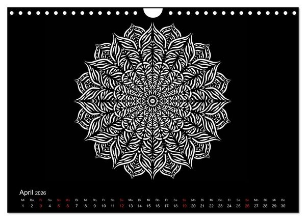 Produktbild: Entspannung und Ruhe durch Mandalas (Wandkalender 2026 DIN A4 quer), CALVENDO Monatskalender