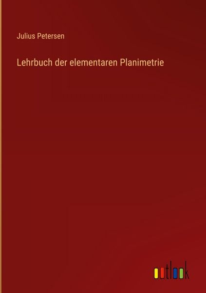 Produktbild: Lehrbuch der elementaren Planimetrie