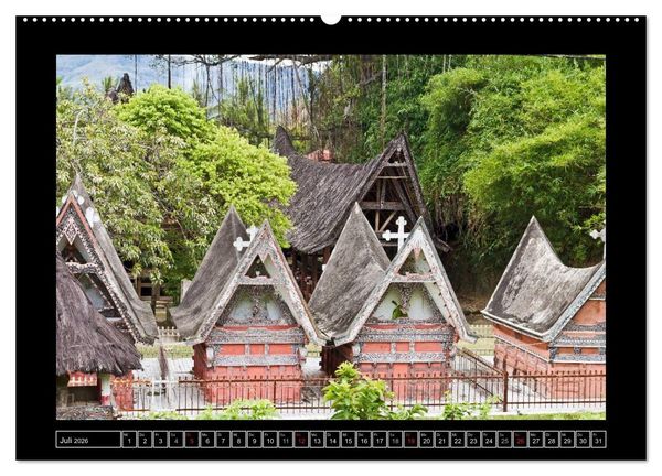 Produktbild: Sumatra &ndash; Architektur und Landschaft (hochwertiger Premium Wandkalender 2026 DIN A2 quer), Kunstdruck in Hochglanz