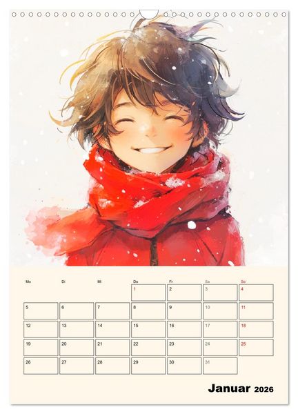 Produktbild: Coole Manga Kids. Lustige Abenteuer im Pixelreich (Wandkalender 2026 DIN A3 hoch), CALVENDO Monatskalender