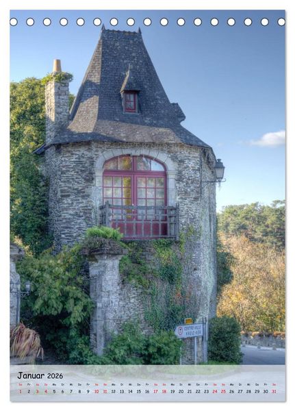 Produktbild: Rochefort-en-Terre. Traumdorf in der Bretagne (Tischkalender 2026 DIN A5 hoch), CALVENDO Monatskalender