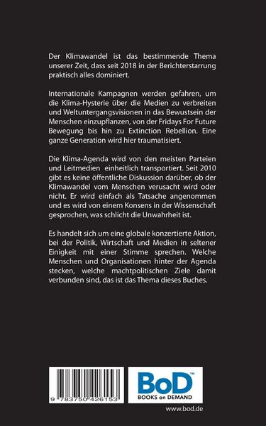 Produktbild: Die CO2-Agenda der neuen sozialistischen Weltordnung
