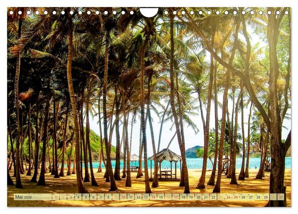 Produktbild: Reise in die Karibik - von den Bahamas bis Aruba (Wandkalender 2026 DIN A4 quer), CALVENDO Monatskalender