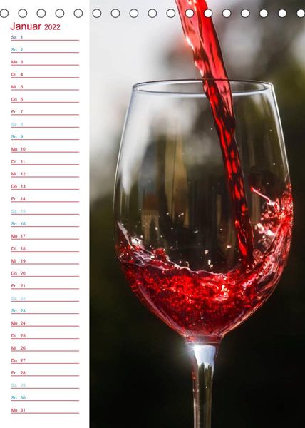 Produktbild: Wein und Sekt (Tischkalender 2022 DIN A5 hoch)