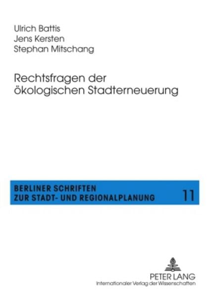 Produktbild: Rechtsfragen der &ouml;kologischen Stadterneuerung