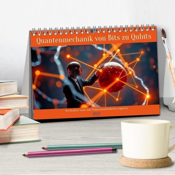 Produktbild: Quantenmechanik von Bits zu Qubits (Tischkalender 2027 DIN A5 quer), CALVENDO Monatskalender