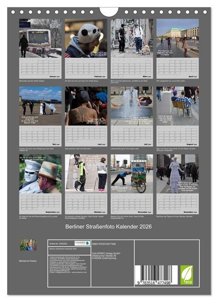 Produktbild: Berliner Stra&szlig;enfoto Kalender 2026 (Wandkalender 2026 DIN A4 hoch), CALVENDO Monatskalender