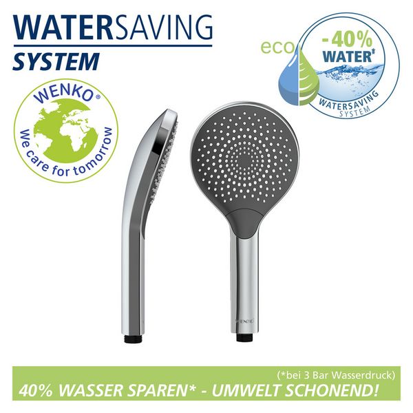 Produktbild: Duschkopf Watersaving Chrom, &Oslash; 12 cm