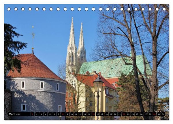 Produktbild: G&ouml;rlitz - Die Perle Niederschlesiens (Tischkalender 2026 DIN A5 quer), CALVENDO Monatskalender