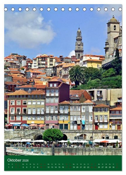 Produktbild: Farbiges Porto (Tischkalender 2026 DIN A5 hoch), CALVENDO Monatskalender