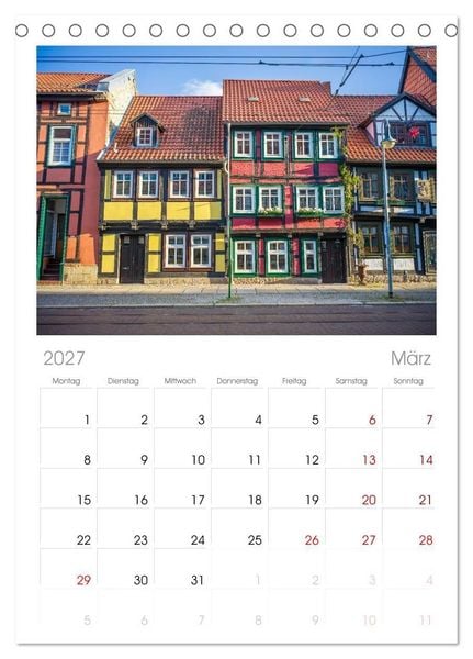Produktbild: Tischplaner 2027 - Halberstadt Altstadtarchitektur unweit des Harzes (A5 Tischkalender zum Aufstellen) CALVENDO