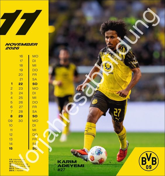 Produktbild: BVB Postkartenkalender 2027