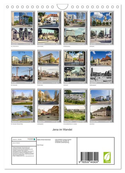 Produktbild: Jena im Wandel (Wandkalender 2026 DIN A4 hoch), CALVENDO Monatskalender