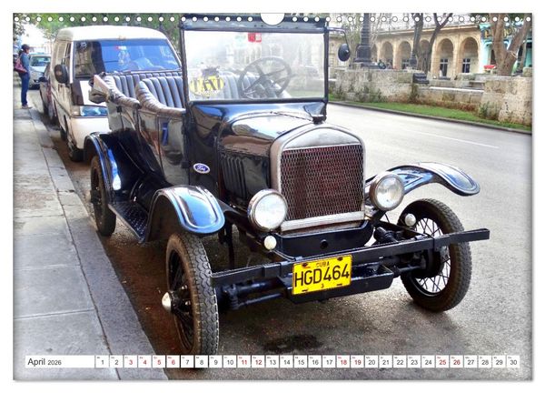 Produktbild: Tin Lizzie - Ford Modell T in Kuba (Wandkalender 2026 DIN A3 quer), CALVENDO Monatskalender