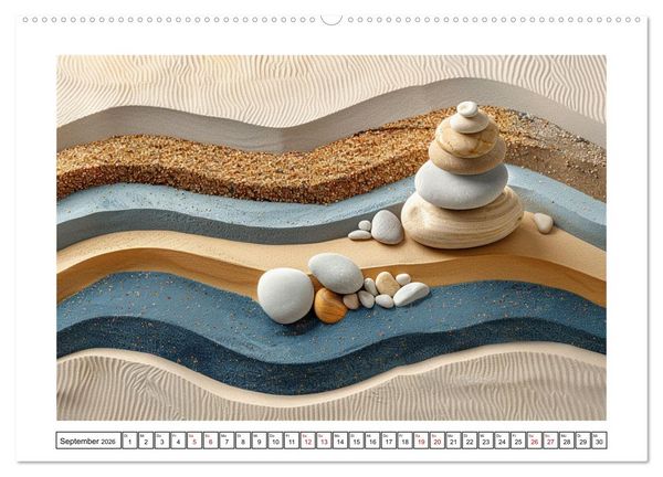 Produktbild: Augenmeditation im Zen Garten (hochwertiger Premium Wandkalender 2026 DIN A2 quer), Kunstdruck in Hochglanz