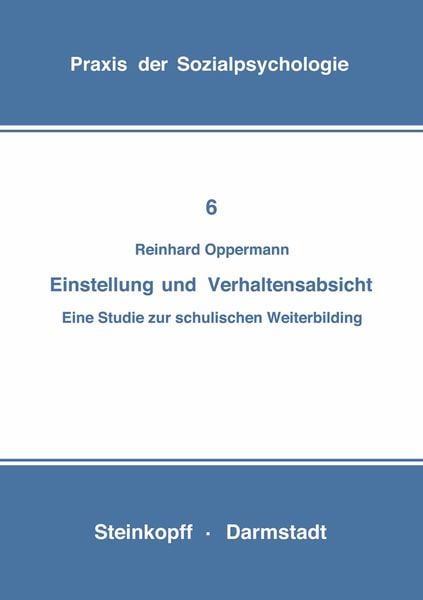Produktbild: Einstellung und Verhaltensabsicht