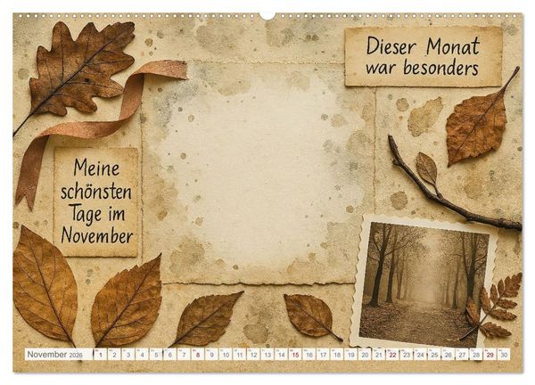 Produktbild: L&auml;cheln sammeln - Dein pers&ouml;nlicher Gl&uuml;ckskalender zum Mitgestalten (hochwertiger Premium Wandkalender 2026 DIN A2 quer), Kunstdruck in Hochglanz