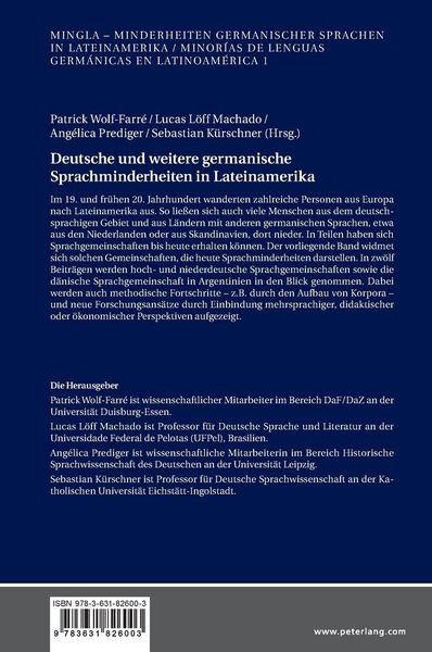 Produktbild: Deutsche und weitere germanische Sprachminderheiten in Lateinamerika