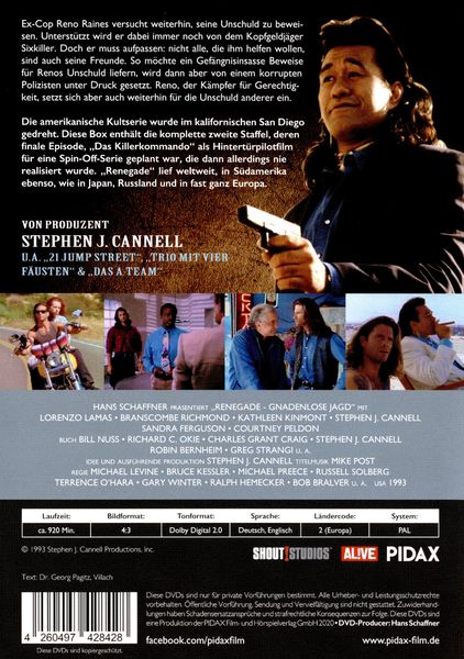 Produktbild: Renegade - Gnadenlose Jagd, Staffel 2 / Weitere 22 Folgen der Kultserie (Pidax Serien-Klassiker) [4 DVDs]