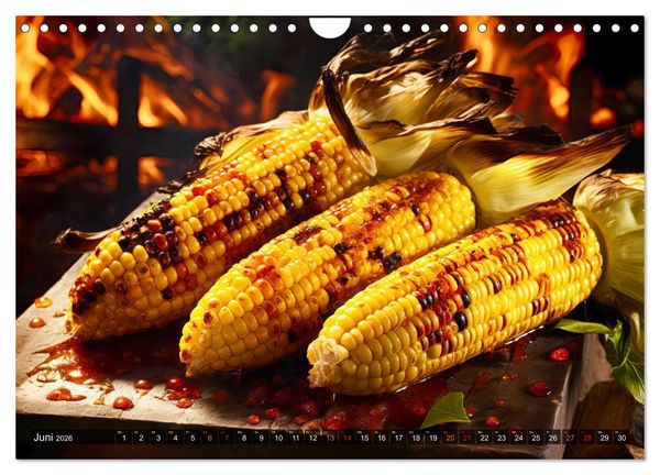 Produktbild: BBQ Feuerzauber - Grillkalender (Wandkalender 2026 DIN A4 quer), CALVENDO Monatskalender