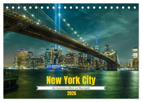 Produktbild: New York City - der besondere Blick auf Big Apple (Tischkalender 2026 DIN A5 quer), CALVENDO Monatskalender