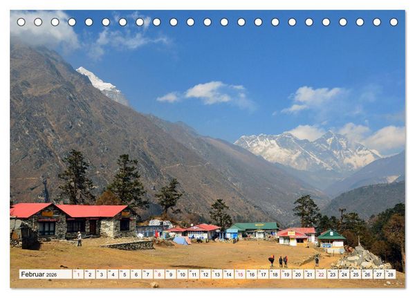 Produktbild: Wohnen im HIMALAYA (Tischkalender 2026 DIN A5 quer), CALVENDO Monatskalender