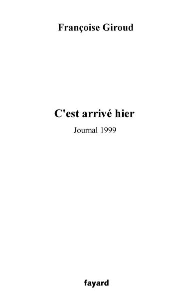 Produktbild: C'est arriv&eacute; hier