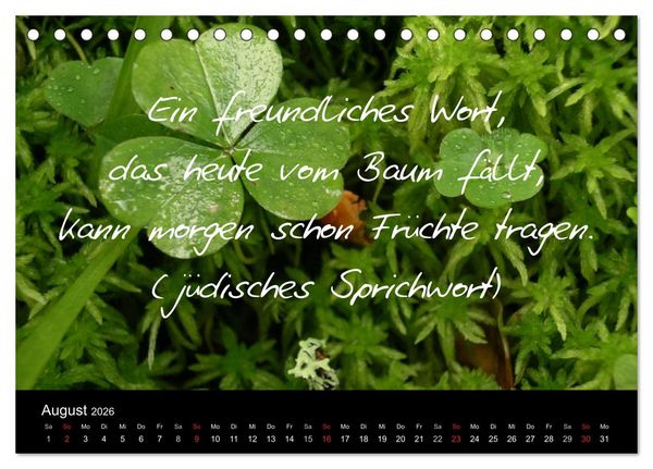 Produktbild: Positiv durch&acute;s Jahr (Tischkalender 2026 DIN A5 quer), CALVENDO Monatskalender