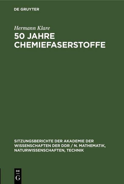 Produktbild: 50 Jahre Chemiefaserstoffe