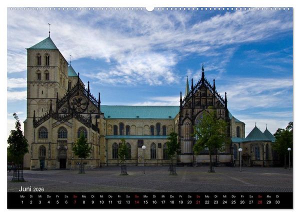 Produktbild: M&uuml;nster - Geschichten aus verschiedenen Jahrhunderten (hochwertiger Premium Wandkalender 2026 DIN A2 quer), Kunstdruck in Hochglanz